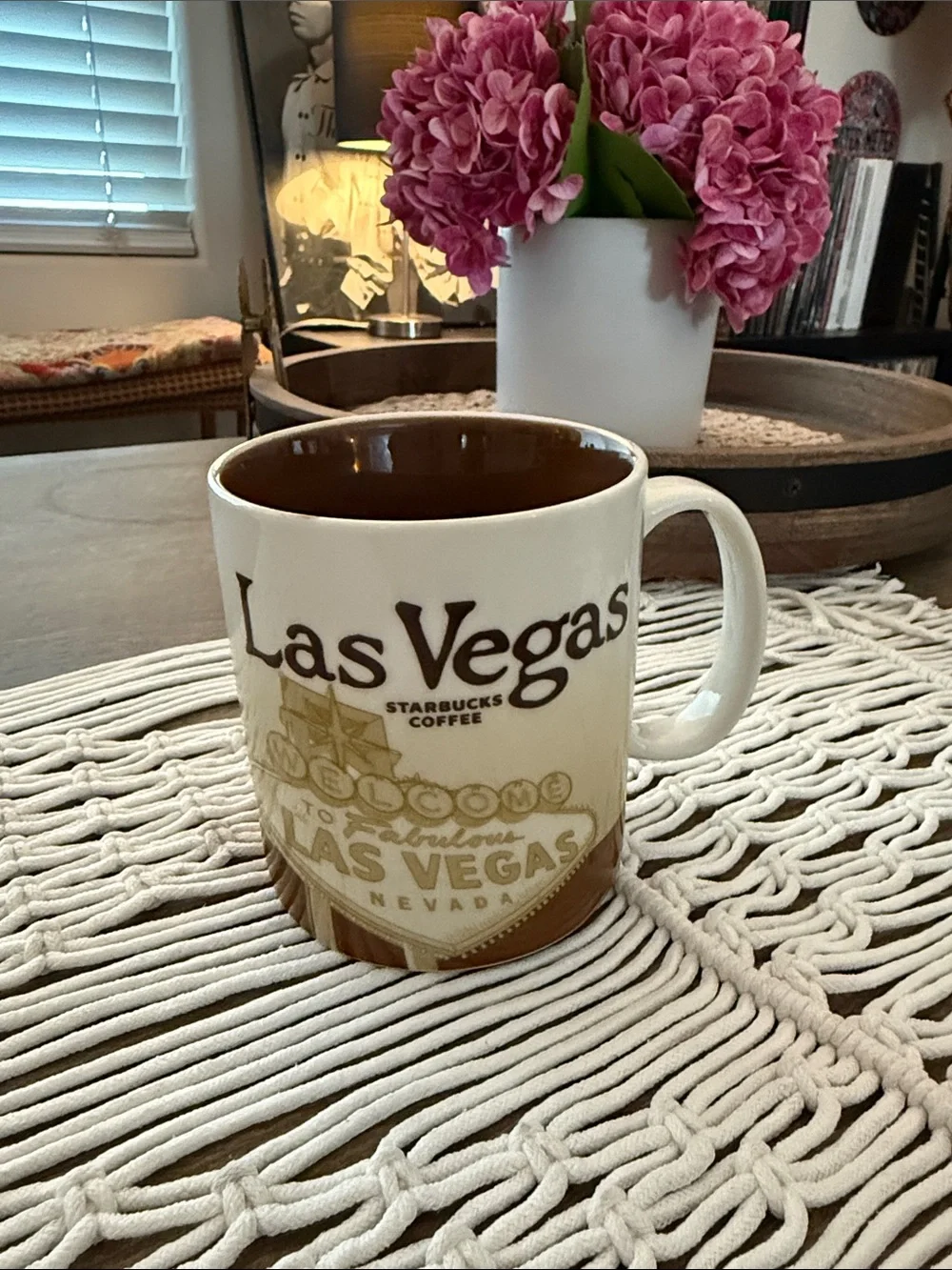 2010 Retired Starbucks Las Vegas Collector Series Mug Welcome Sign Coffee Cup